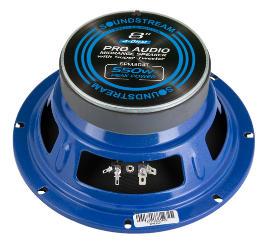 SPM-804T | 8" Pro Audio Midrange Speaker with Super Tweeter 550W (Pair)