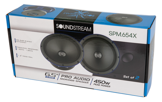 SPM-654X | 6.5" Pro Audio Midrange Speaker 450W (Pair)