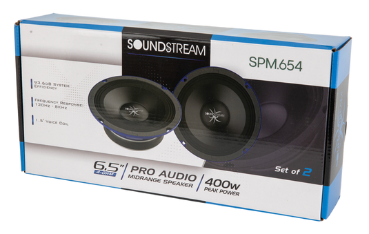 SPM-654 | 6.5" Pro Audio Midrange Speaker 400W (Pair)