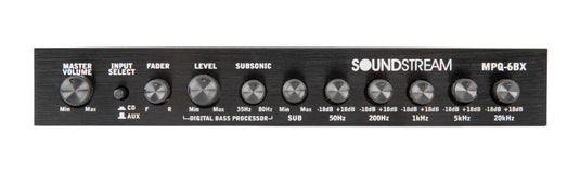 MPQ-6BX | 1/2 DIN 5-Band Equalizer w/ Digital Bass Reconstruction Processor