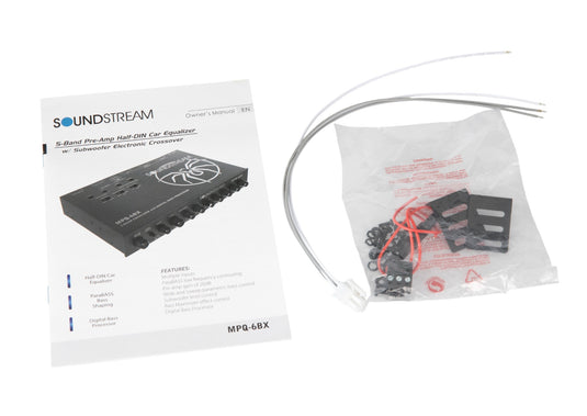 MPQ-6BX | 1/2 DIN 5-Band Equalizer w/ Digital Bass Reconstruction Processor