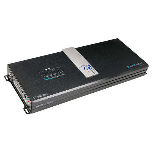 Soundstream BXA1-10000D 10,000W Class D Monoblock Amplifier | Bass Xtreme 1-Ohm Stable Amp with Digital Bass Reconstruction & Remote Gain Control