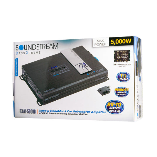 BXA1-5000D | Bass Xtreme Series 5,000W Class D Monoblock Amplifier
