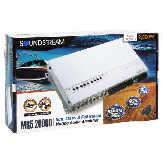 Rubicon Nano MR5.2000D – 2000W Marine 5-Channel Amplifier – Soundstream