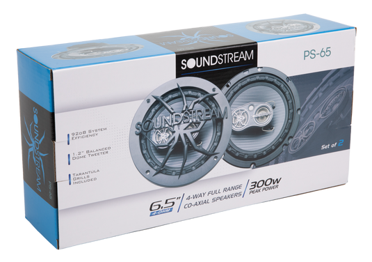PS-65 | 6.5" 4-Way Full Range Coaxial Speakers 300W (Pair)