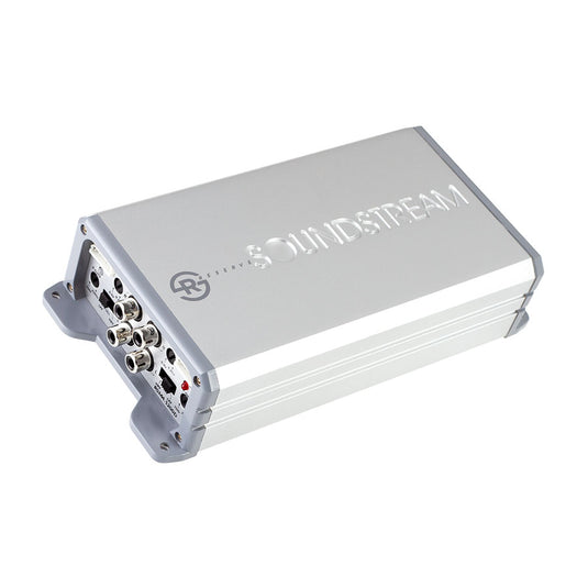 Soundstream RSM4-1200D 1200W Compact 4-Channel Class D Car Amplifier – High-Efficiency, Hi-Level Signal Sensing, Easy Install
