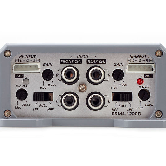 Soundstream RSM4-1200D 1200W Compact 4-Channel Class D Car Amplifier – High-Efficiency, Hi-Level Signal Sensing, Easy Install