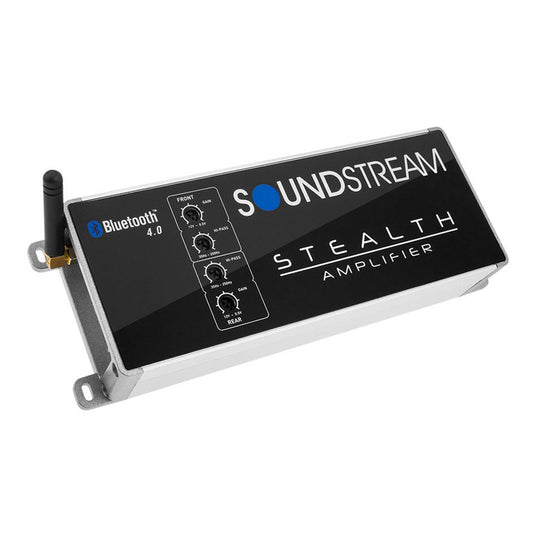 Soundstream ST4.1000DB Bluetooth 4-Channel Class D Amplifier - Compact Power for Any Vehicle