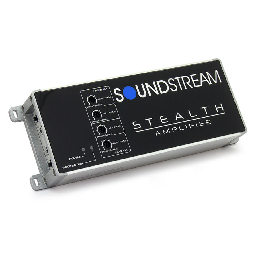 Soundstream ST4.1200D Compact 4-Channel Car Amplifier - 1200 Watts Max, Class D, Powerful Bass Boost