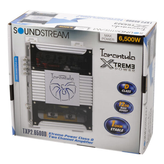 Soundstream TXP2‑6500D Tarantula XP 2-Channel 6500W Class D Amplifier