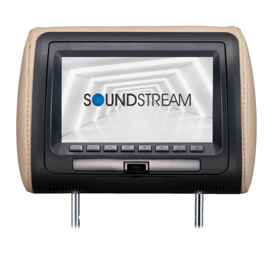 VHD-70CC | Universal Replacement Headrest Pre-Loaded w/ DVD Player, & 7” LCD Screen