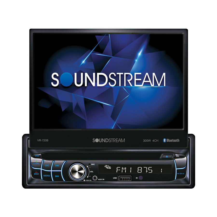 Soundstream VR-720B 7″ Single DIN Flip-Out Touchscreen DVD