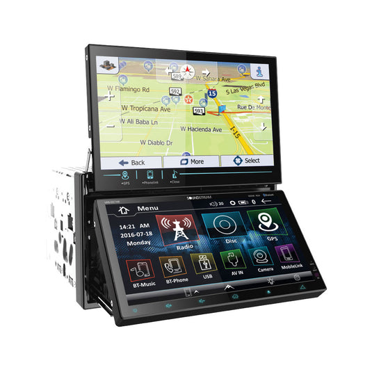 Soundstream VRN-DD7HB Dual Screen Double Din Head Unit with Bluetooth, GPS & Android PhoneLink