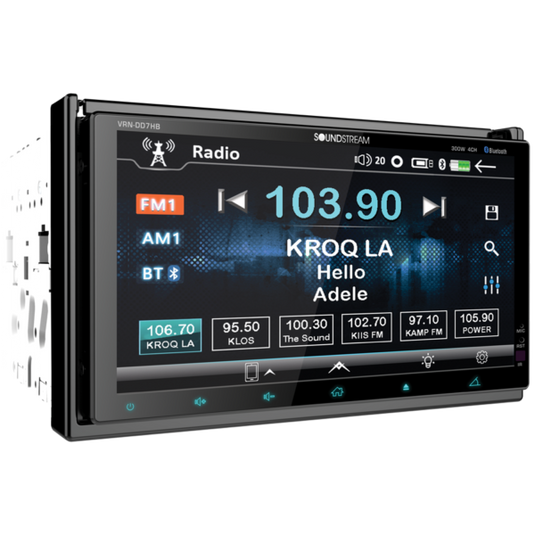 Soundstream VRN-DD7HB Dual Screen Double Din Head Unit with Bluetooth, GPS & Android PhoneLink