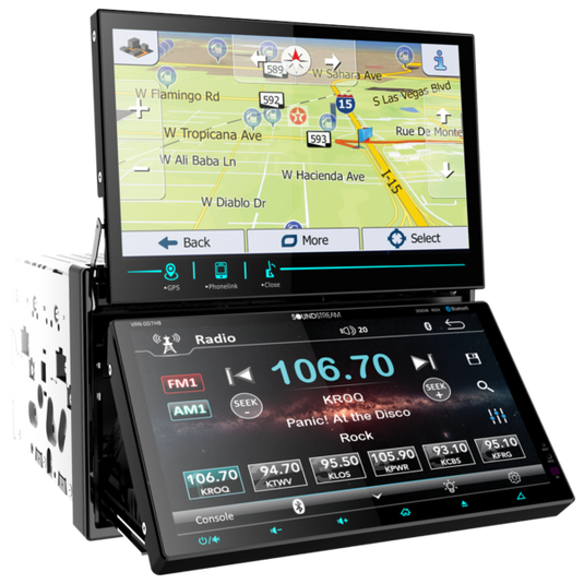 Soundstream VRN-DD7HB Dual Screen Double Din Head Unit with Bluetooth, GPS & Android PhoneLink