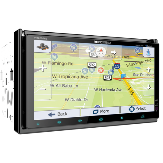Soundstream VRN-DD7HB Dual Screen Double Din Head Unit with Bluetooth, GPS & Android PhoneLink