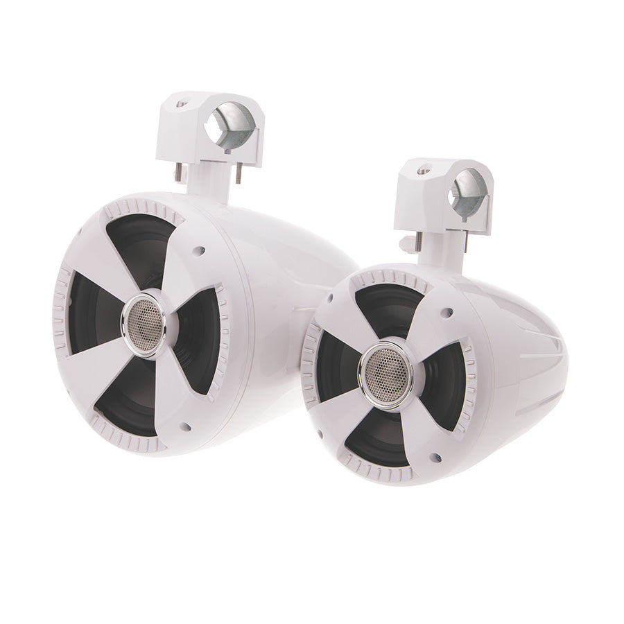 WTS-6W | Water-Resistant Gloss White 6.5” Wake Tower Speakers (Set