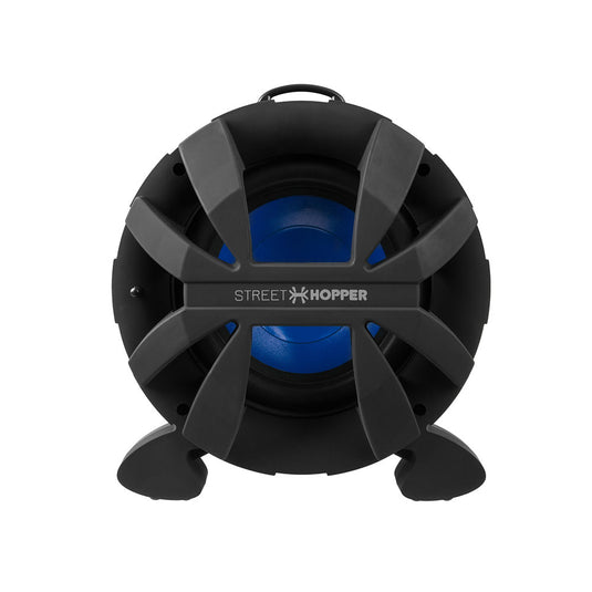 Soundstream Street Hopper 8 – Portable Bluetooth Boombox with Subwoofer, FM Radio, and Smartphone App Control