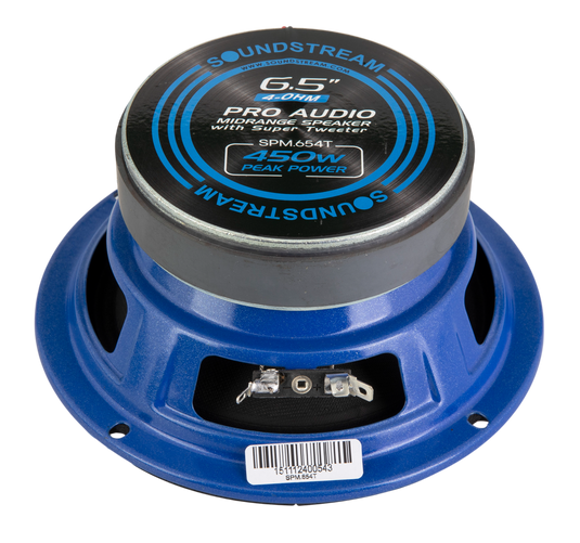 SPM-654T | 6.5" Pro Audio Midrange Speaker with Super Tweeter 450W (Pair)
