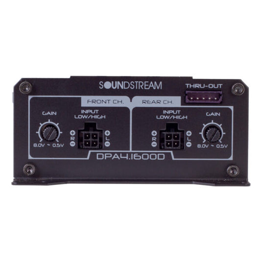 DPA4-1600D | Premium 4-Channel Compact Amplifier w/ Electronic Pre-Amp & Top LCD Panel