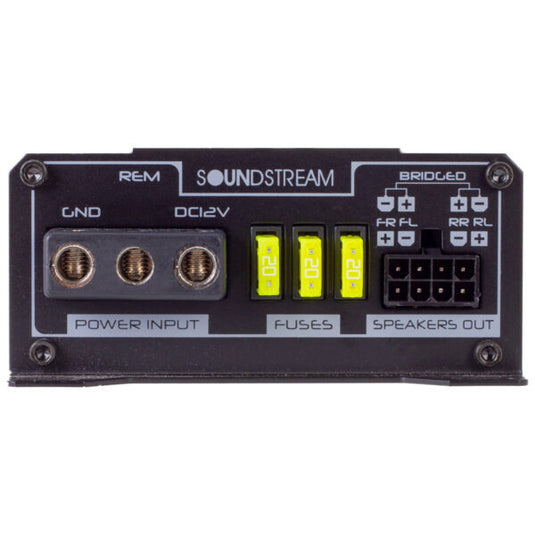 DPA4-1600D | Premium 4-Channel Compact Amplifier w/ Electronic Pre-Amp & Top LCD Panel