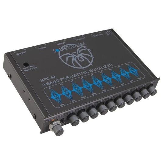 MPQ-90 | 1/2 DIN 9-Band Graphic Equalizer with Subwoofer Level Control