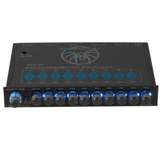 MPQ-90 | 1/2 DIN 9-Band Graphic Equalizer with Subwoofer Level Control