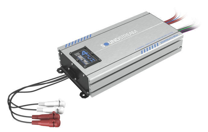 PSA4-2500D | IP66 Waterproof 4-Channel Powersport, Marine & Motorcycle Amplifier – 2,500W Max