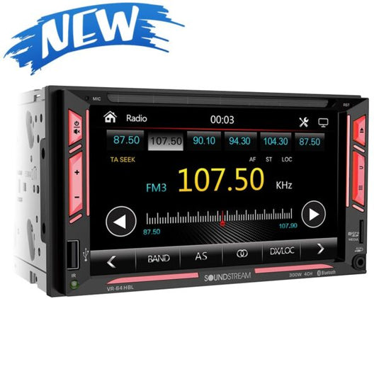 VR-64HBL | 6.2” 2-DIN DVD/CD Touchscreen Headunit w/ Bluetooth & PhoneLink