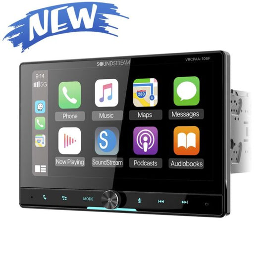 VRCPAA-106F | 10″ DVD Multimedia Headunit w/ Apple CarPlay® & Android Auto®