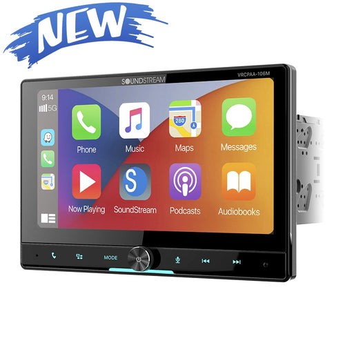 VRCPAA-106M | 10″ Mechless Headunit w/ Apple CarPlay® & Android Auto®