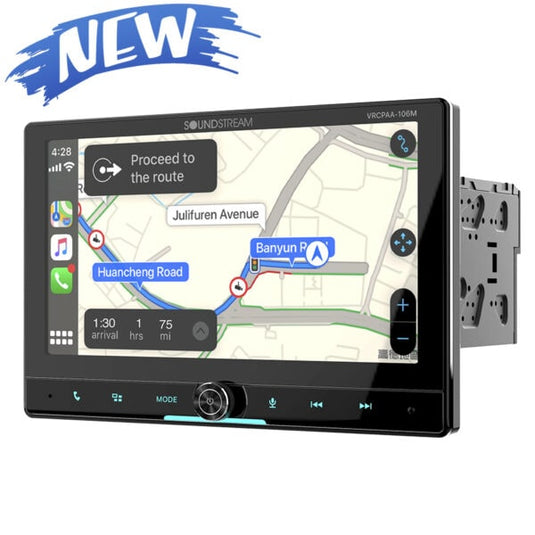 VRCPAA-106M | 10″ Mechless Headunit w/ Apple CarPlay® & Android Auto®