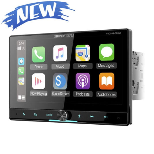 VRCPAA-106M | 10″ Mechless Headunit w/ Apple CarPlay® & Android Auto®