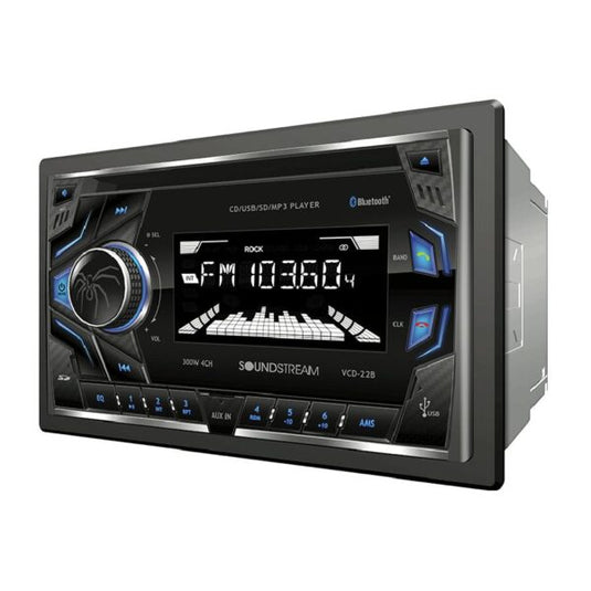 VCD-22B | Double DIN CD/MP3 Car Stereo w/ USB Playback & Bluetooth