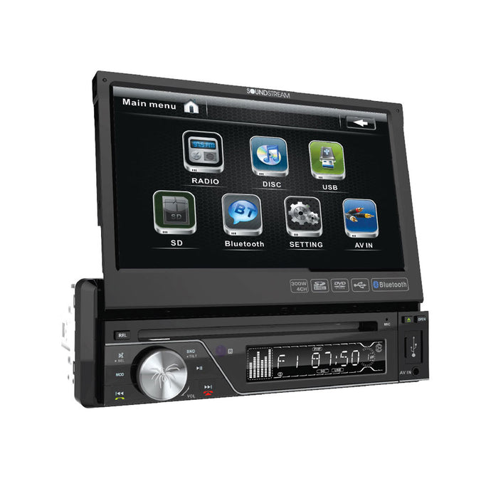 VIR-7830B | 7” Single-DIN Flip-Up DVD/CD w/ HD Touchscreen & Bluetooth