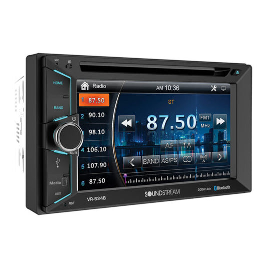 VR-624B | 6.2” 2-DIN Touchscreen DVD/CD Headunit w/ Bluetooth