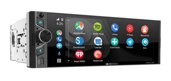 VRCA1-72W | 1-DIN Digital Multimedia Car Stereo w/ Wireless Apple Carplay & Android Auto