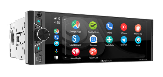 VRCA1-72W | 1-DIN Digital Multimedia Car Stereo w/ Wireless Apple Carplay & Android Auto