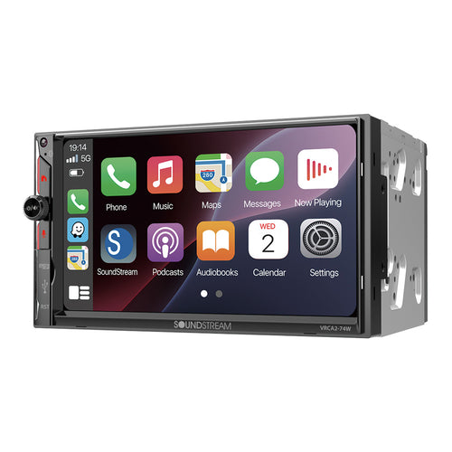 VRCA2-74W | 2-DIN Digital Multimedia Car Stereo w/ Wireless Apple Carplay & Android Auto