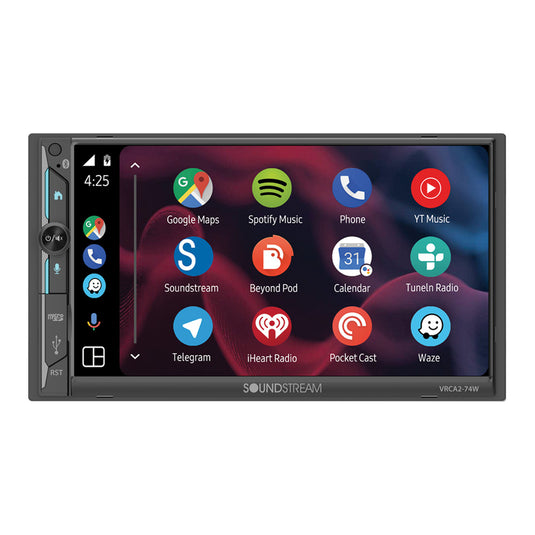 VRCA2-74W | 2-DIN Digital Multimedia Car Stereo w/ Wireless Apple Carplay & Android Auto