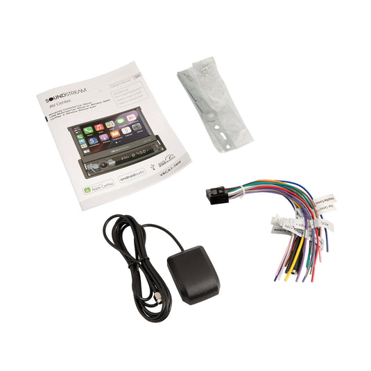 VRCA1-78W | 1-DIN Digital Media Car Stereo w/ Wireless Apple CarPlay, Android Auto, Bluetooth Connectivity, & Motorized 7" LCD