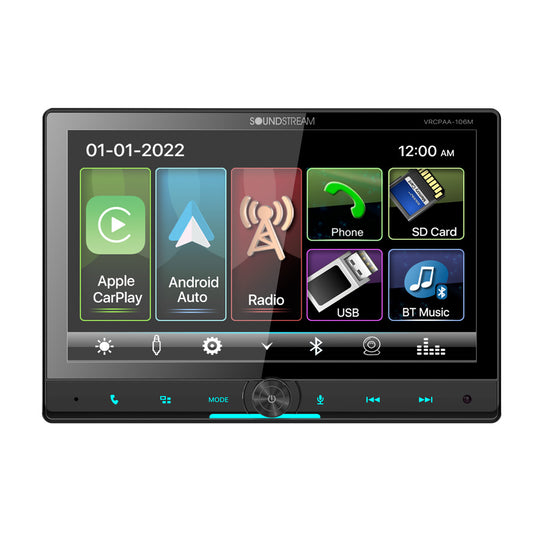 VRCPAA-106M | 10″ Mechless Headunit w/ Apple CarPlay® & Android Auto®