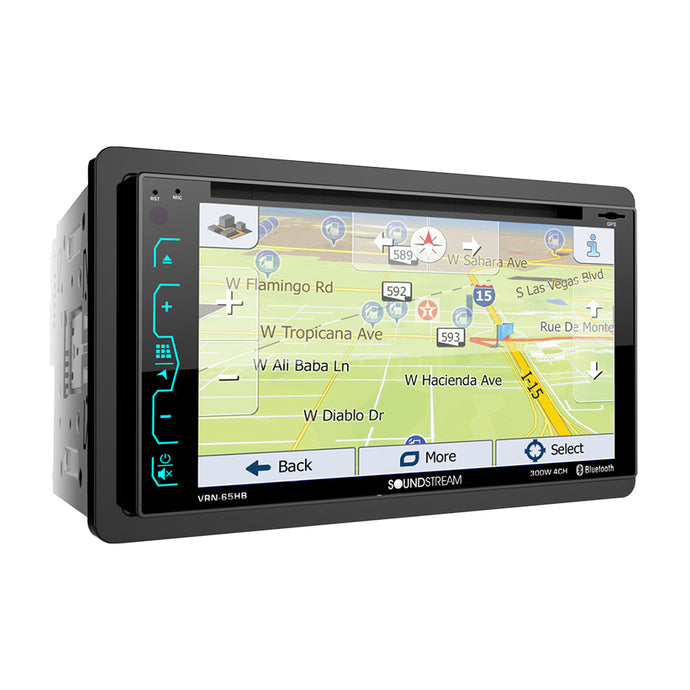 VRN-65HB | 6.2” 2-DIN DVD/CD Touchscreen Headunit w/ Navigation & PhoneLink