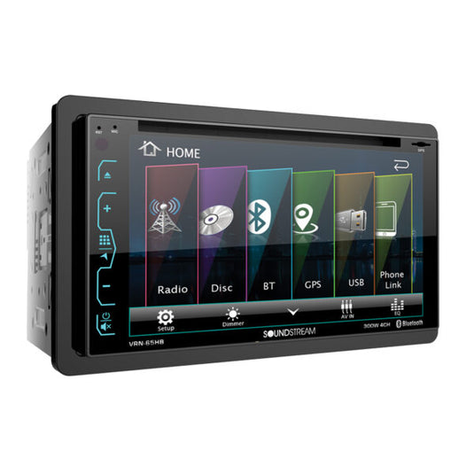 VRN-65HB | 6.2” 2-DIN DVD/CD Touchscreen Headunit w/ Navigation & PhoneLink