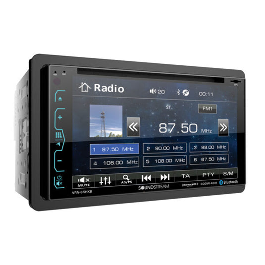 VRN-65HXB | 6.2” 2-DIN DVD/CD Touchscreen Headunit w/ Navigation & SiriusXM