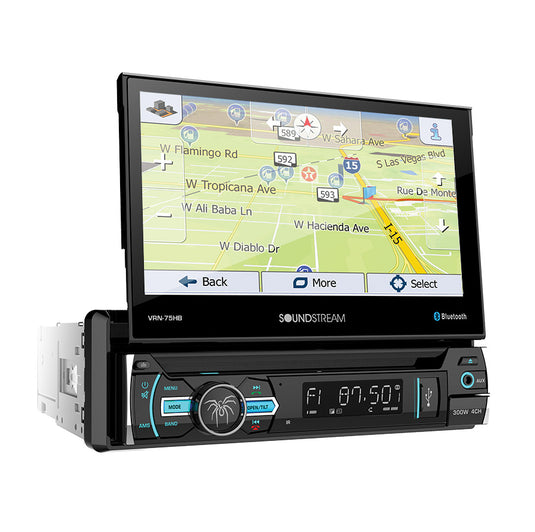 VRN-75HB | 7” Single-DIN Flip-Up DVD/CD w/ Navigation & Bluetooth HFC