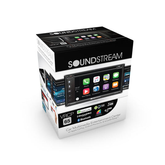 VRCP-65 | 2-DIN Entertainment System w/ Apple CarPlay, Android PhoneLink & SiriusXM Tuner Ready