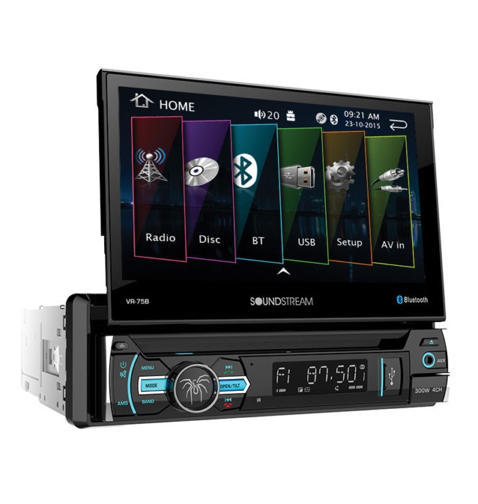 Soundstream VRN-75HB 7 Touchscreen 1-DIN w/ DVD AM/FM Receiver w/ GPS Navigation & Android PhoneLink CD/MP3 