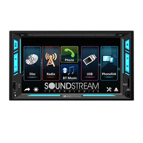 SOUNDSTREAM VR-75B DIN MOTORIZED 7" LCD BLUETOOTH RADIO FREE LICENSEPLATE CAMERA 